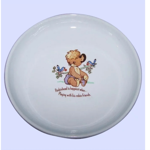 Collectible Eaton Dept Store Mascot Punkinhead Bear Child's Bowl Rideau Pottery - Picture 1 of 4